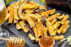 Berenjenas a la Plancha con Miel y Aceite de Oliva